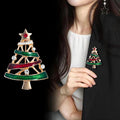 Christmas Tree Crystal Enamel Metal Brooch Pin for Jackets and Lapels view 4