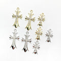 Metallic Cross Metal Charms for Jewelry and Craft Projects view 5