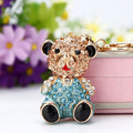 Jeweled Sitting Bear Keychains in Three Colors with Plain BV and Fortune Loops view 7