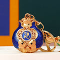 Enamel Double Fish Fortune Pouch Keychains in Six Pictured Color Options view 7