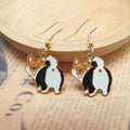 Gold Tone Enamel Animal Figure Drop Earrings 10 Styles view 9