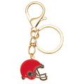 Red Football Helmet and Mixed Sports Metal Keychain Set view 5