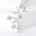 Faux Pearl Blossom Branch Brooch in Gold or Silver Tone view 7