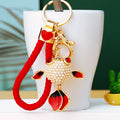Pearl Goldfish Keychains in Five Colors with Braided and Plain Loops view 7
