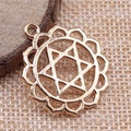 Silver Tone Openwork Chakra Symbol Charms in Eight Designs view 8