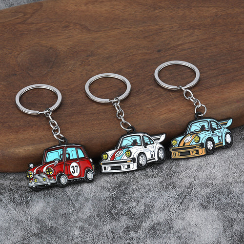 Creative Metal Car Model Keychain, Zinc Alloy Vehicle Pendant