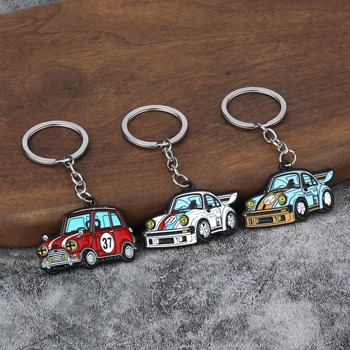 Creative Metal Car Model Keychain, Zinc Alloy Vehicle Pendant