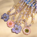 Amethyst Chip Necklace Resin Dried Flower Pendant Two Models view 4