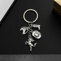 Antique Silver and Gold Western Horse Hat and Boot Charm Keychains view 3