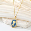 Blue Madonna Oval