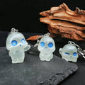 Glow-in-the-Dark Blue-Eyed Alien Figure Keychains in Ten Poses view 2