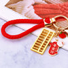 Red-Braided-Loop Peace-Tag Gold-Abacus