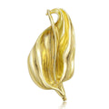 Sculpted Calla Lily Brooch in Polished Metal for Jackets and Scarves view 1