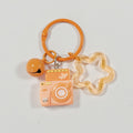 Colorful Camera, Bell and Clear Star Split-Ring Keychains in Five Colors view 5
