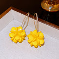 Flower Cluster and Pearl Hook Drop Earrings Fashion Jewelry view 6