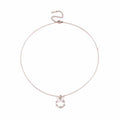Butterfly Crystal and Pearl Look Wreath Necklace in Five Colors view 5