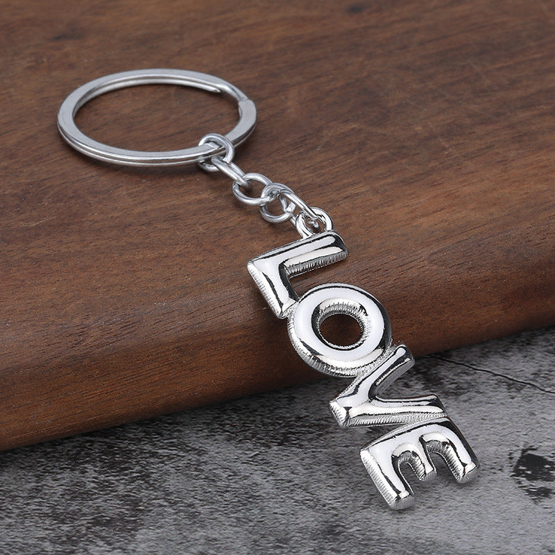 Heart LOVE Metal Keychain for Valentine's Day Gift and Bag Charm