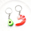 Resin Shrimp and Avocado Realistic Food Keychain 2 Styles view 5