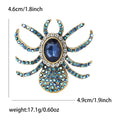 Jeweled Spider Brooch in Red Brown Blue or Black Colors view 4