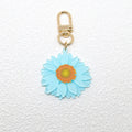 Gold Tone Colorful Daisy Clip Keychains in Six Colors view 8