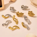 Sculpted Drop and Layered Fan Earrings in Five Finishes view 2