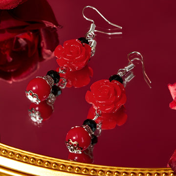Red Festive Motif Earrings in Twenty Two Distinct Designs