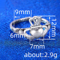 Silver Claddagh Ring Heart Hands Crown Love Loyalty Band view 4