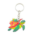 Wooden Sea Turtle Keychain with Organza Bag and Thank You Tag Options view 5