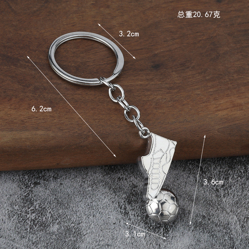 Rotating Soccer and Basketball Zinc Alloy Keychain Sports Souvenir