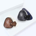 Layered Geometric Stone Brooch with Polished Metal and Decorative Accents view 2
