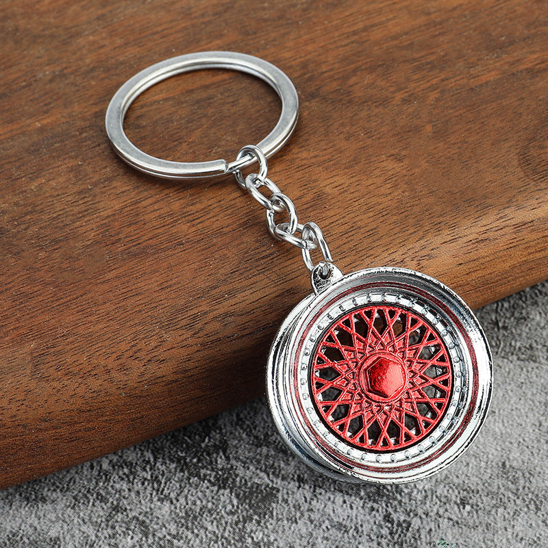 Turbo Gear Shift Wheel Brake Disc Shock Caliper Metal Keychain