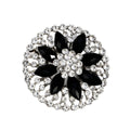 Black White Flower Metal Brooch Pin for Jackets and Lapels view 5