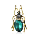 Antique Gold Beetle Brooch Green or Red Glass Body Two Styles view 5
