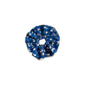 White Or Navy Floral Oversized Ruffle Bow Ponytail Hair Tie view 5