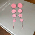 Textured Disc Long Drop Earrings in Five Metallic Colors view 6