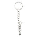 Silver Hanging Skeleton Metal Keychain Chain Pendant view 6