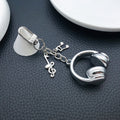 Silver-Led Headphone and Music Note Clip Keychain Eight-Color Collection view 4