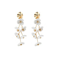Acrylic Flower Vine Drop Stud Earrings in Eight Colors view 5