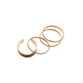 Gold Tone Leopard Print Open Cuff Bangle Set 4 Pieces view 5