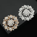 Layered Crystal Flower Brooch for Jackets Scarves and Coats view 3