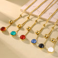 Resin Teardrop Y-Lariat Pull Sweater Necklace Multi Color view 3