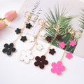 Enamel Five Petal Flower Keychain Metal Chain Bag Charm view 1