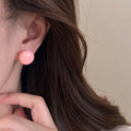 Round Colorful Stud Earrings in Six Colors Fashion Earrings view 7