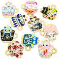 Printed Cat Mug Enamel Charm Collection for Jewelry Making view 4