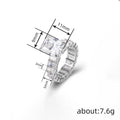 Silver Large Radiant CZ Full Eternity Baguette Ring Sizes 6-10 view 4