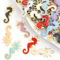 Colorful Seahorse Enamel Metal Charms, 12 Colorways view 1