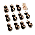 Colorful Enamel Cat Outline Alloy Charms for Jewelry Making view 8