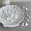 Assorted Silver Multi-Style Stud Earrings 14 Variants view 1