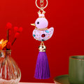 Enamel and Full Crystal Duck Keychains with Coordinating Tassels view 10