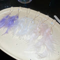 Crystal Leaf and Feather Drop Earrings in Three Colors view 3